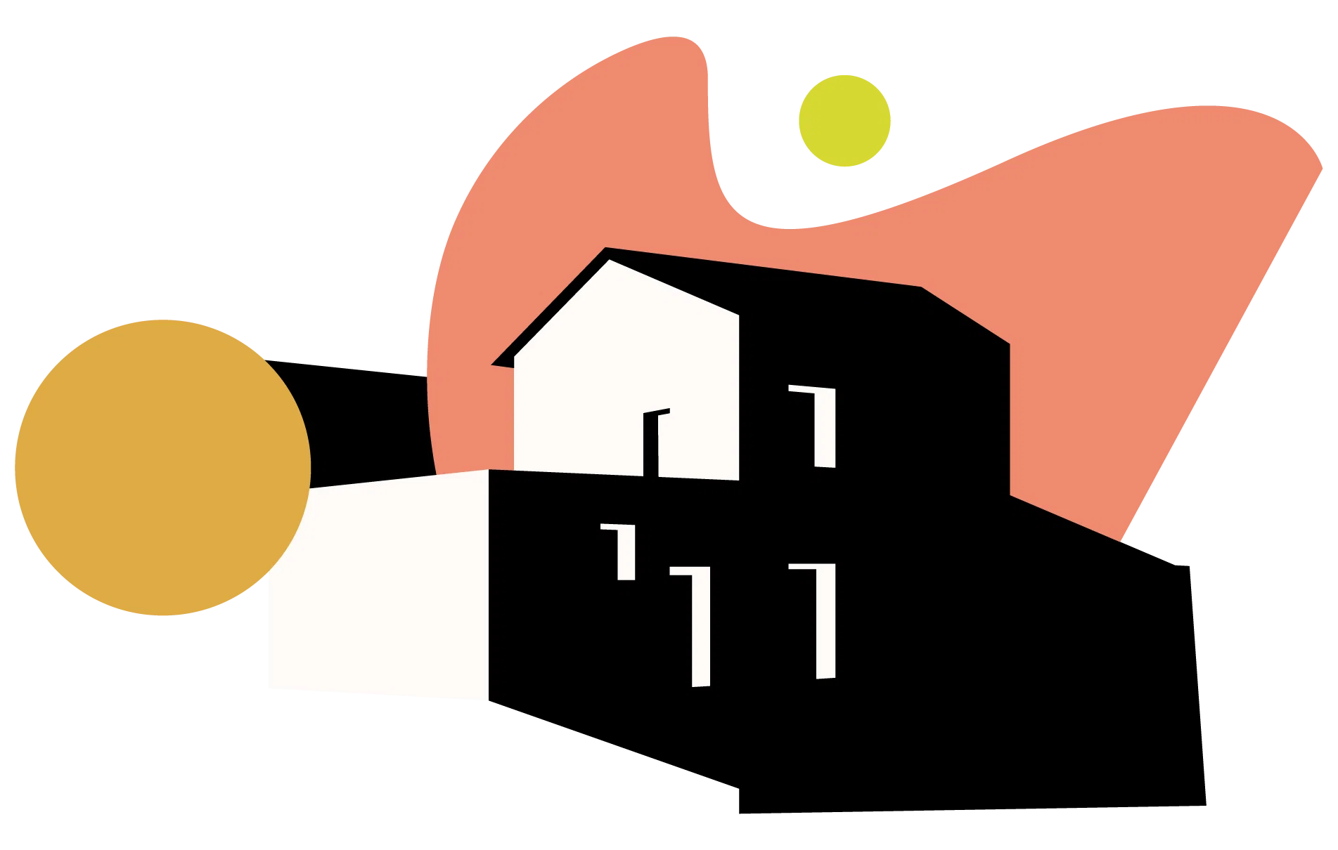 Illustration of the Favorita farmhouse